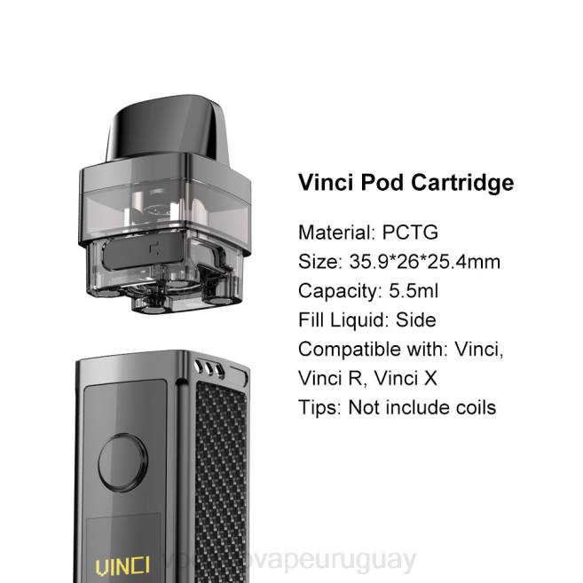 VOOPOO VINCI REPLACEMENT POD (2 piezas) negro 42FL554 VOOPOO Vape Precio