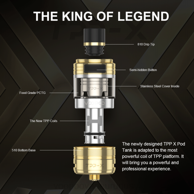 VOOPOO TPP X tanque de vaina arcoíris 42FL514 VOOPOO Vape Precio
