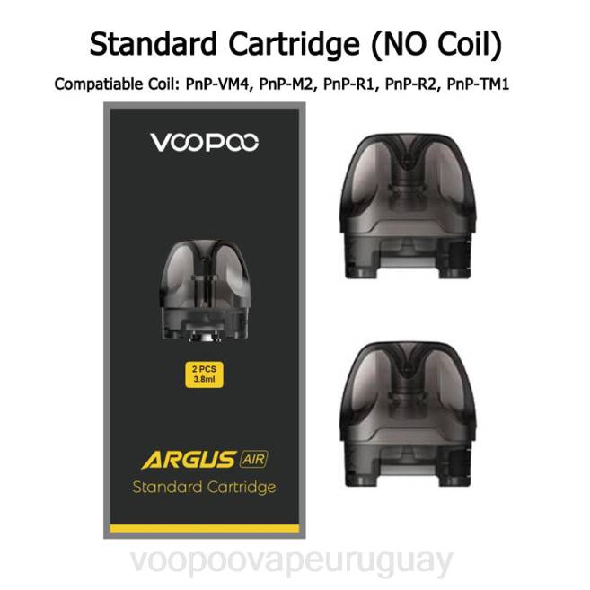 VOOPOO ARGUS AIR cartucho de cápsulas (2 piezas) vaina estándar (vacía) 42FL513 VOOPOO Vape Montevideo